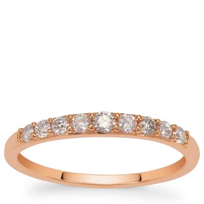 Natural Pink Diamonds Ring in 9K Rose Gold 0.33ct