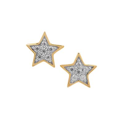 Ratanakiri Zircon Earrings in Gold Plated Sterling Silver 0.30ct