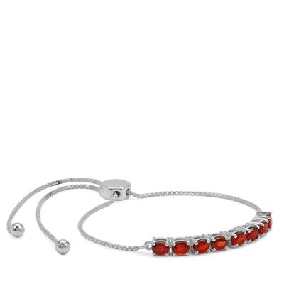 Songea Red Sapphire Slider Bracelet in Sterling Silver 1.85cts