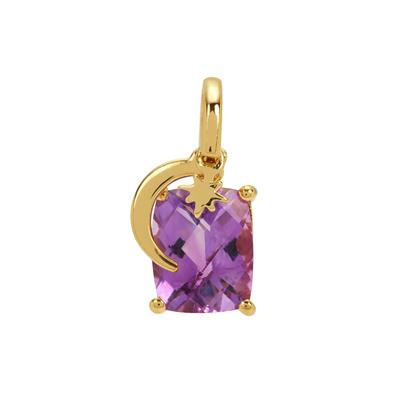 Moroccan Amethyst Pendant in Gold Plated Sterling Silver 2.95cts