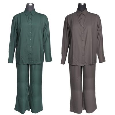 Destello Luxe Lounge Wear Set  (UK 8-12) - Available in Green or Brown