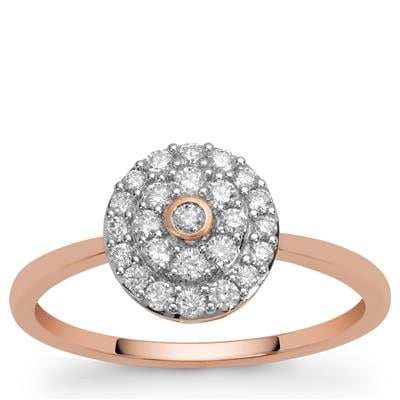 Diamonds Ring in 9K Rose Gold 0.36ct