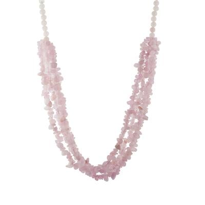 Rose Quartz Necklace in Sterling Silver 550.32cts