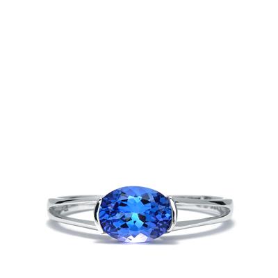 AAA Tanzanite Ring in 9K White Gold 1.25cts