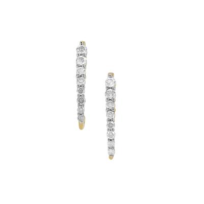 Diamonds Earrings in 9K Gold 0.35cts