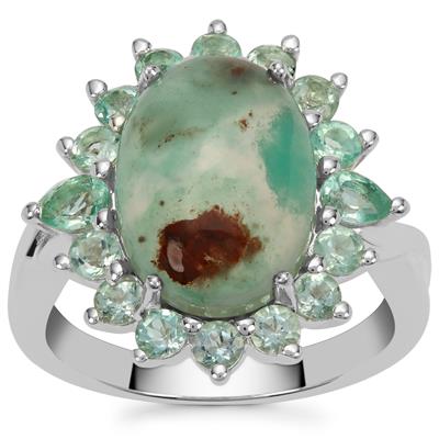 Aquaprase™ Ring with Aquaiba™ Beryl in Sterling Silver 6.35cts
