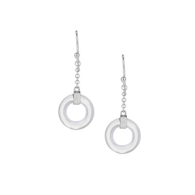 Optic Quartz Earrings in Sterling Silver 8cts