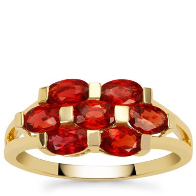 Songea Red Sapphire Ring in 9K Gold 2cts