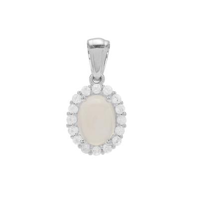 South Indian Moonstone Pendant in Sterling Silver 1.85cts