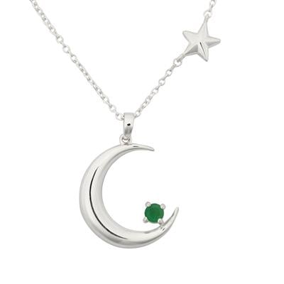 Sakota Emerald Necklace in Sterling Silver 0.30cts