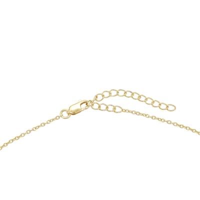 Gold Plated Sterling Silver Sentiment Ring with Chain