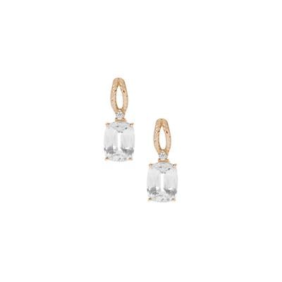 Kaduna White Zircon Earrings in 9K Gold 7.17cts