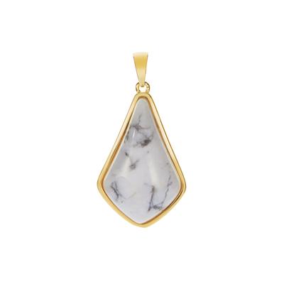White Howlite Pendant Sterling Silver 12.94cts