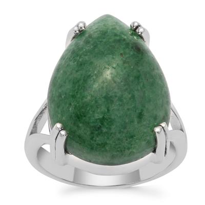 Kiwi Quartz Ring in Sterling Silver 17cts