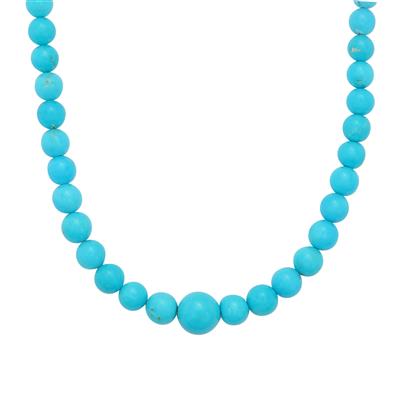 Sleeping Beauty Turquoise Necklace in Sterling Silver 80cts 