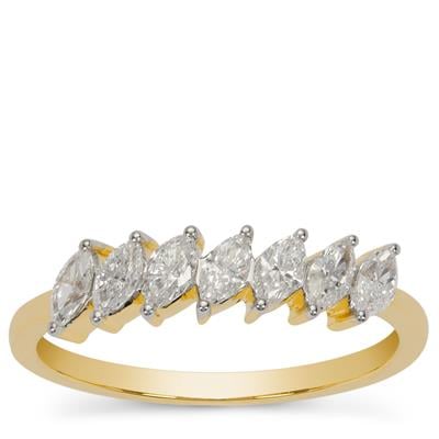 Diamonds Ring in 18K Gold 0.58cts