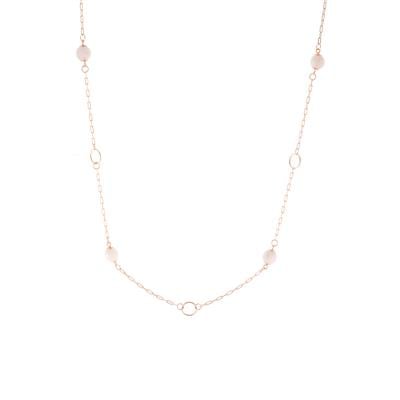 Morganite Necklace in Rose Gold Tone Sterling Silver 35.65cts