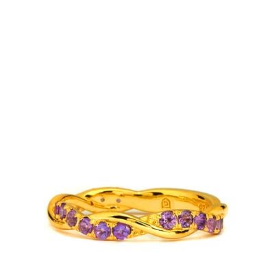 Bahia Amethyst Ring in Gold Tone Sterling Silver 0.59cts