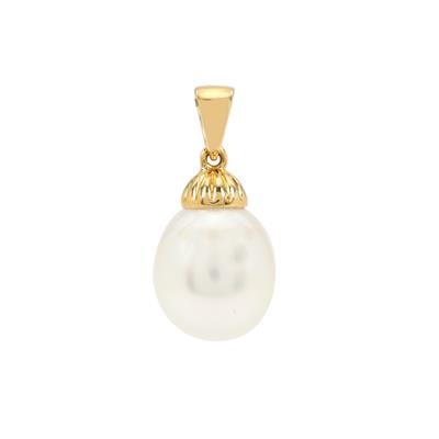 South Sea Cultured Pearl Pendant in 9K Gold (10mm)