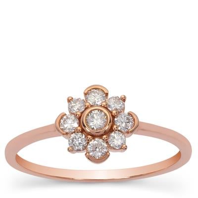 Pink Diamond Ring in 9K Rose Gold 0.35ct