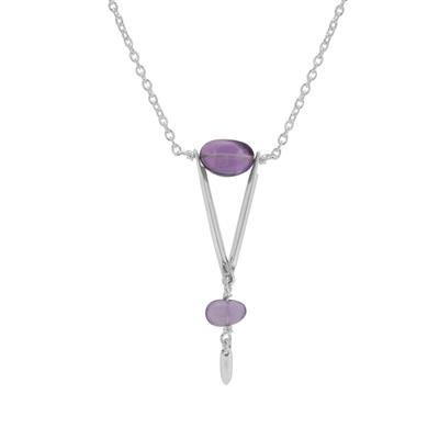 Amethyst Necklace in Sterling Silver 5.60cts
