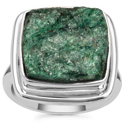 Fuchsite Drusy Ring in Sterling Silver 10cts