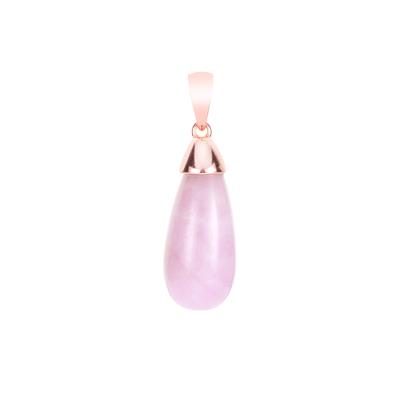 Kunzite Pendant in Rose Tone Sterling Silver 14cts