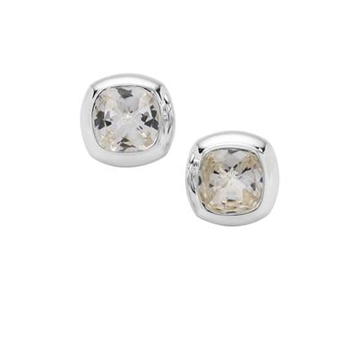 Eden Cut Crystal Quartz Earrings in Britannia Silver 9.60cts