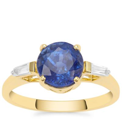 Nilamani Ring with White Zircon in 9K Gold 2.90cts