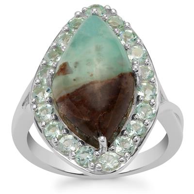 Aquaprase™ Ring with Aquaiba™ Beryl in Sterling Silver 7.40cts