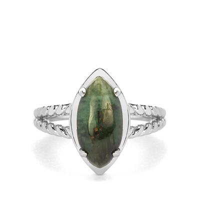 Minas Velha Emerald Ring in Sterling Silver 3.37cts
