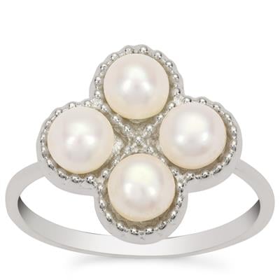Freshwater Cultured Pearl Ring in Sterling Silver (4.50 MM)