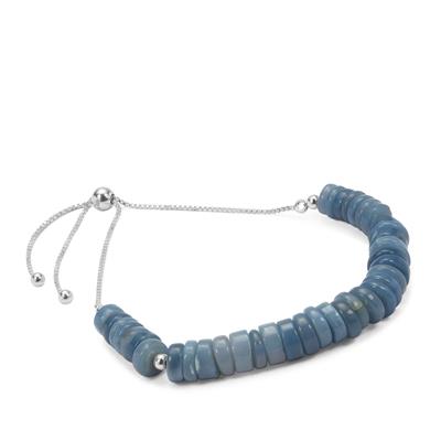 Blue Opal Slider Bracelet in Sterling Silver 42cts