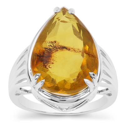 Caribbean Amber Ring in Sterling Silver 4.65cts
