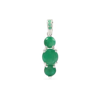 Sakota Emerald Pendant in Sterling Silver 4.75cts