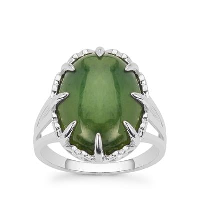 Canadian Nephrite Jade Ring in Sterling Silver 9.25cts