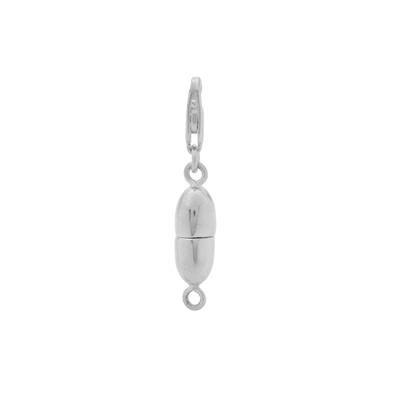 Sterling Silver Magnetic Clasp with Lobster Lock