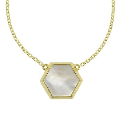 Mother of Pearl Necklace in Vermeil (12mm)