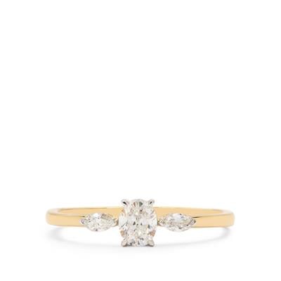 Diamonds Ring in 18K Gold 0.52cts
