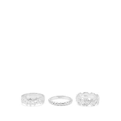 Sterling Silver Set of 3 Stacker Ring