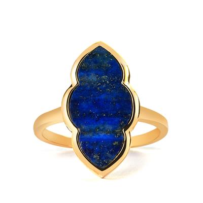 Lapis Lazuli Ring in Vermeil 4.14cts