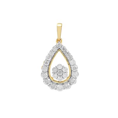 GH Diamonds Pendant in 9K Gold 1cts