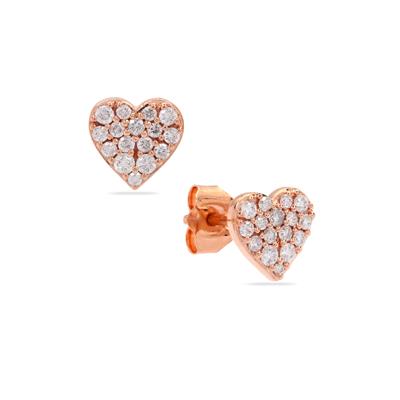 Pink Diamonds Earrings in 9K Rose Gold 0.33cts