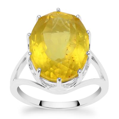 Dominican Amber Ring in Sterling Silver 3.80cts