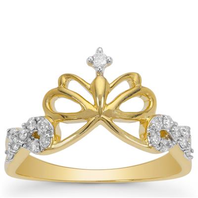 Canadian Diamonds Ring in 9K Gold 0.21ct
