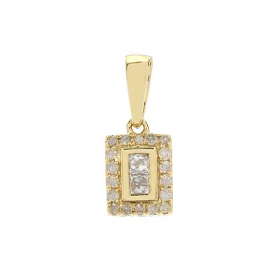 Diamonds Pendant in 9K Two Tone Gold 0.26cts