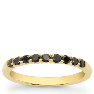 Black Diamonds Ring in 9K Gold 0.35ct