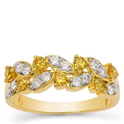 Honey, White Diamonds Ring in 18K Gold 0.75cts