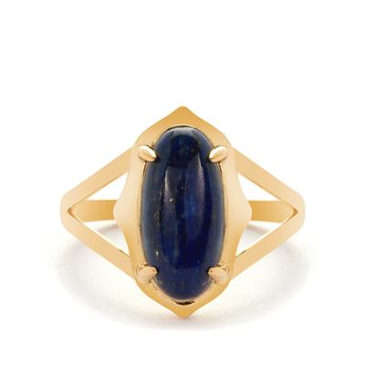Lapis Lazuli Ring in Vermeil 3.61cts