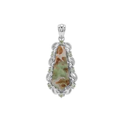 Aquaprase Pendant with Aquaiba Beryl in Sterling Silver 9.50cts